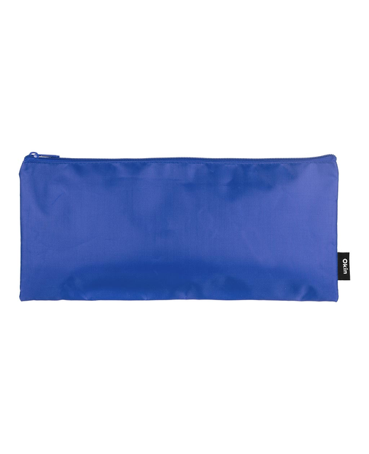 OKIN PENCIL CASE LONG FLAT BLUE 34X15CM