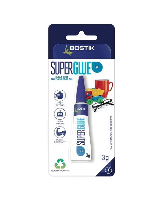 SUPER GLUE GEL BOSTIK 3G
