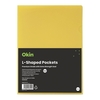 OKIN L SHAPED POCKETS A4 YELLOW PACK OF 12