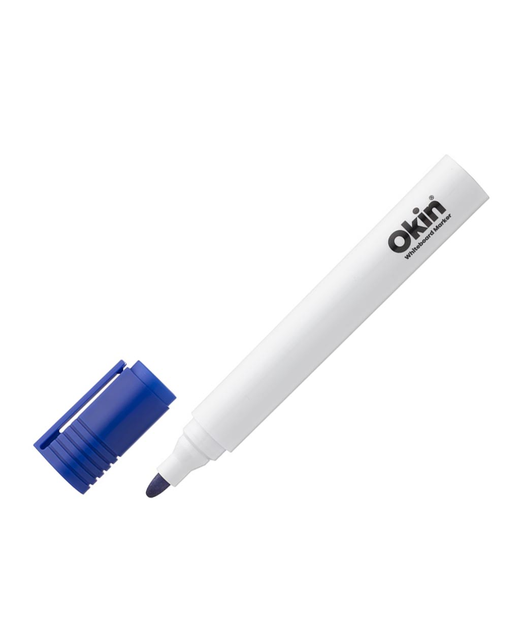 OKIN WHITEBOARD MARKER BULLET TIP BLUE