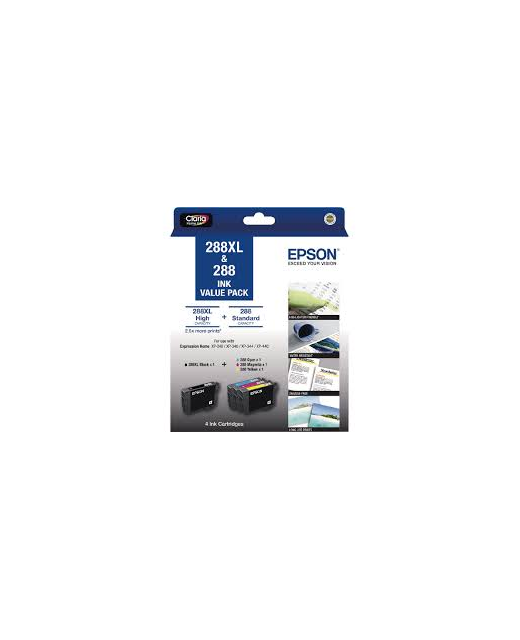 EPSON INK 288XLBLK & 288C/M/Y VALUE PACK