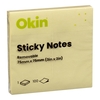 OKIN STICKY NOTES 75MMX75MM YELLOW