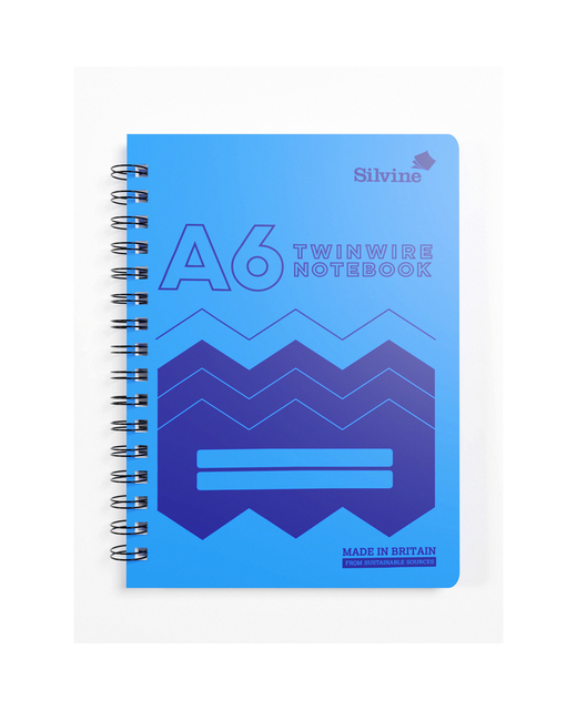 NOTEBOOK A6 POLYPROP SILVINE TWIN WIRE ASSTD COLOURS