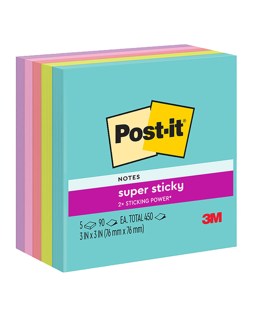 3M POST-IT SUPER STICKY NOTES 654-5SSMIA MIAMI