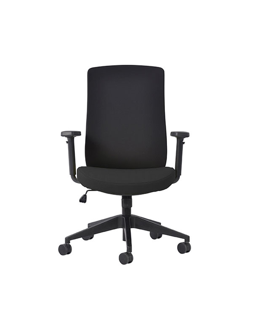 MONDO GENE ERGONOMIC CHAIR BLACK FABRIC WITH ARMS