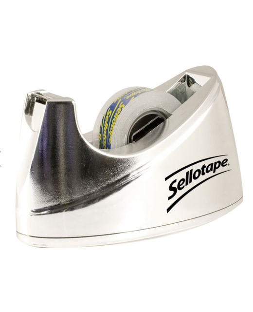 TAPE DISPENSER SELLOTAPE CHROME SMALL 33MM