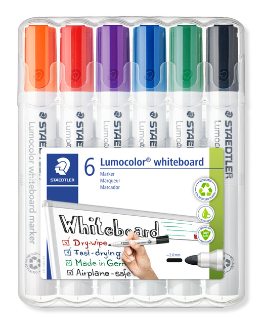 WHITEBOARD MARKER STAEDTLER BULLET 6 PACK