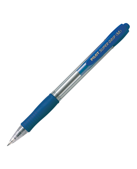 PEN PILOT SUPERGRIP MED BLUE