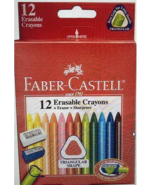 FABER CASTELL CRAYONS 12 PACK