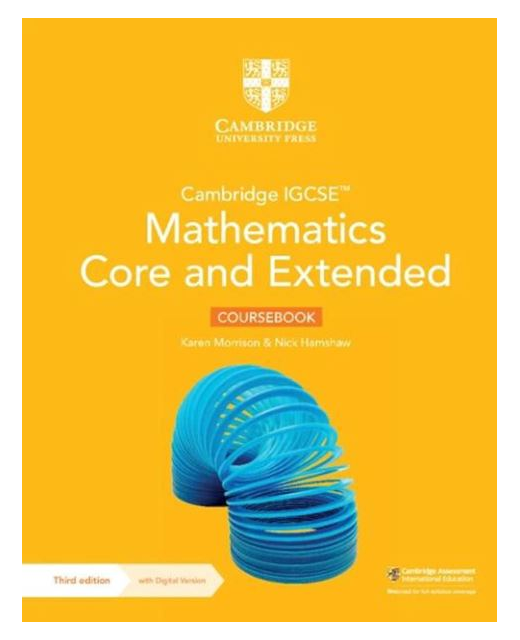 Cambridge IGCSE Mathematics Core and Extended Coursebook + Digital Access 2 Years