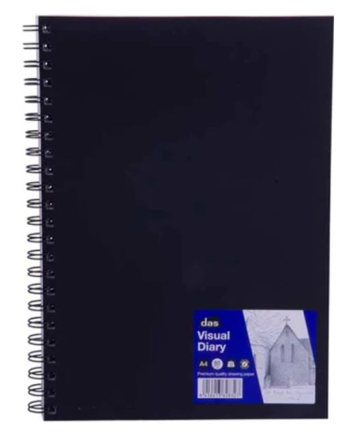 VISUAL DIARY DAS A4 SPIRAL 110GSM 60 SHT