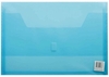 Document Wallet FM Polywally Blue Transparent