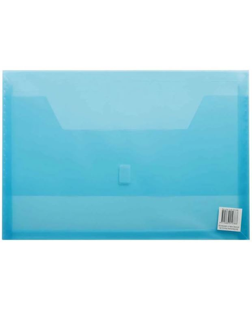 Document Wallet FM Polywally Blue Transparent