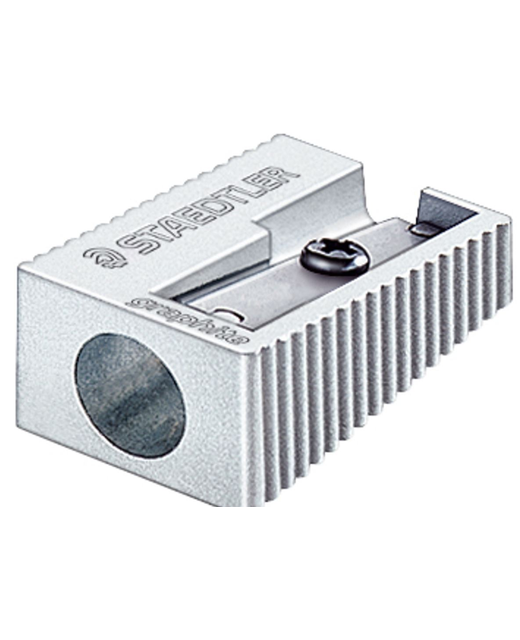 STAEDTLER 1 HOLE METAL SHARPENER GRAPHITE SILVER