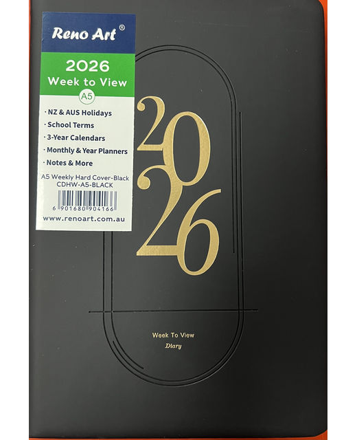 2026 DIARY A5 RENO ART WEEK TO VIEW HC