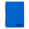 OKIN SPIRAL NOTEBOOK A5 PP COVER BLUE 200PG