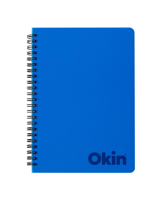 OKIN SPIRAL NOTEBOOK A5 PP COVER BLUE 200PG
