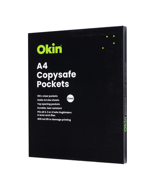 OKIN COPYSAFE POCKETS A4 PACK OF 100