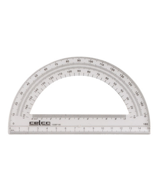 CELCO PROTRACTOR 15CM 180DEG