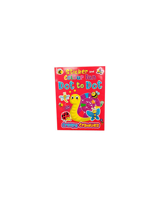 STICKER AND COLOUR FUN DOT TO DOT CREEPY CRAWLIES