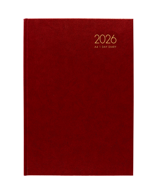 DIARY 2026 Milford Windsor A41 Day To Page Diary Red Even Year