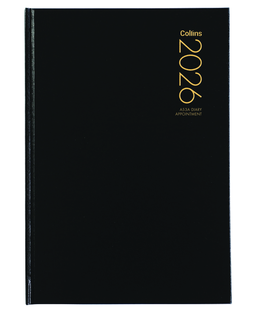 DIARY 2026 Collins Diary A53A Black Appointment Even Year