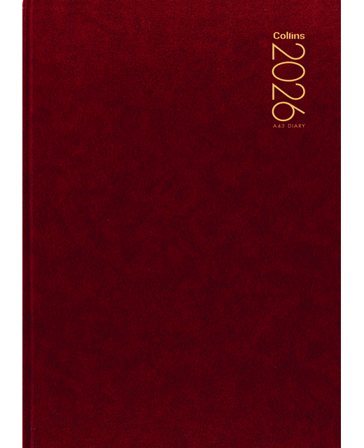 DIARY 2026 Collins Diary A43 Red Even Year