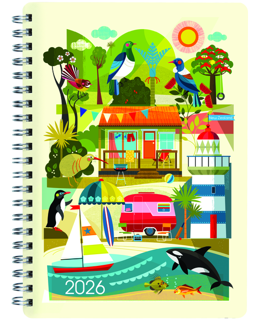 DIARY 2026 Collins Diary A53 Cities Wiro PP With Note Pad Even Year