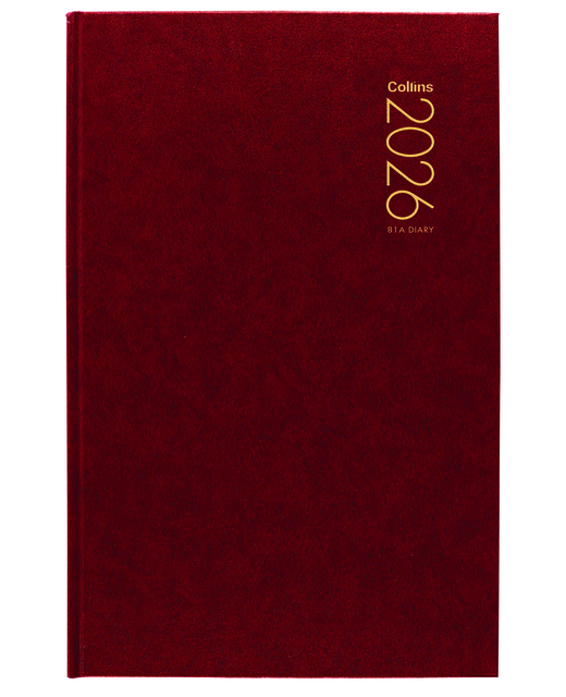 DIARY 2026 Collins Diary 81A Red Even Year