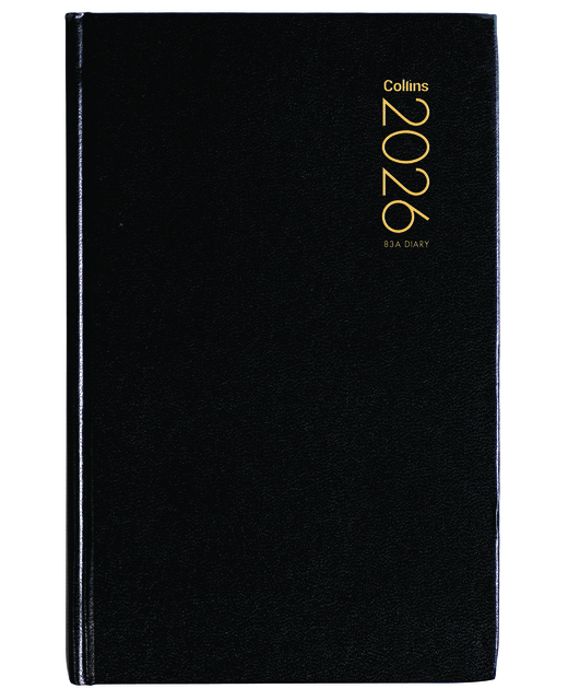 DIARY 2026 Collins Diary 83A Black Even Year