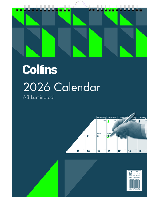 CALENDAR 2026 COLLINS A3 MTV LAMINATED