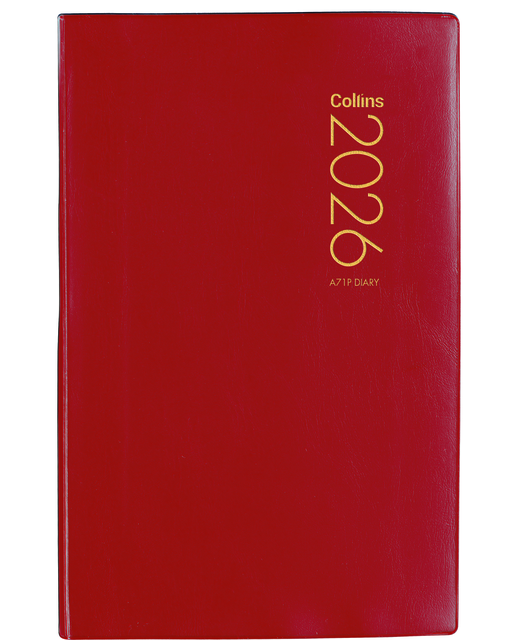 DIARY 2026 Collins Diary A71P Red Even Year