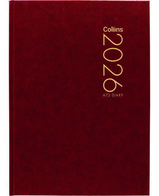 DIARY 2026 Collins Diary A72 Red Even Year