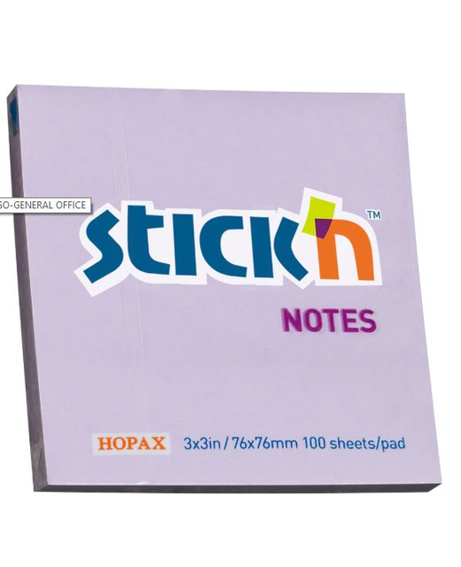 Stick'n Notes Pastel Purple 76x76mm 100 sheet