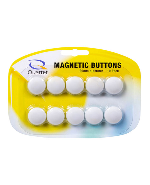 MAGNETIC BUTTONS QUARTET 20MM WHITE 10PK