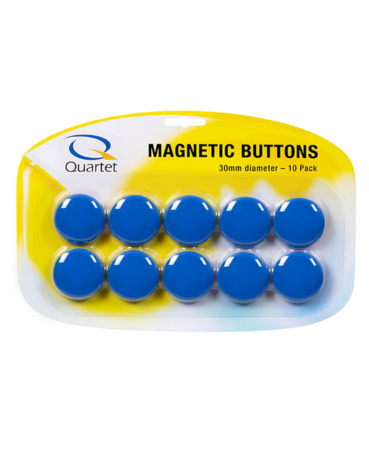 MAGNETIC BUTTONS QUARTET 30MM BLUE 10PK