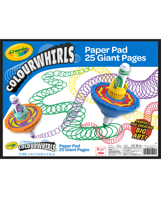 Crayola Colourwhirls Paper Pad 40cm x 30cm 25 Pages
