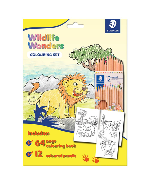STAEDTLER WILDLIFE WONDERS COLOURING BOOK SET