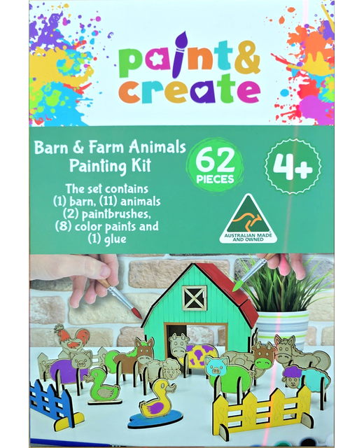PAINT AND CREATE - BARN & FARM ANIMALS PAINTING KIT