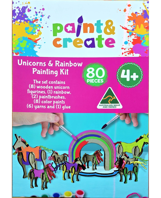 PAINT & CREATE - UNICORNS & RAINBOW PAINTING KIT