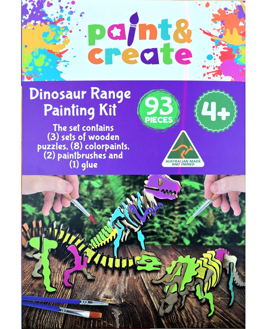 PAINT & CREATE - DINOSAURS RANGE PAINTING KIT