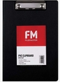 CLIPBOARD FM A5 PVC W/FLAP BLACK