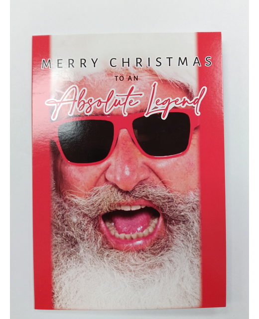 HUMOR CHRISTMAS CARD SANTA