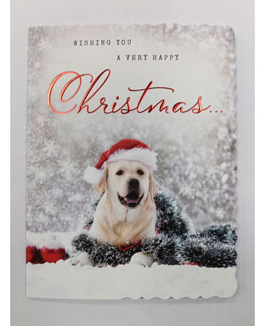 CLASSIC CHRISTMAS CARD DOG