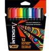 BiC Intensity Fibre Tip Felt Pens Pack of 12 Shades