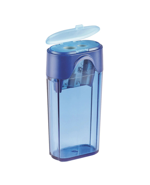 DOUBLE HOLE SHARPNER STAEDTLER BLUE PLASTIC CONTAINER