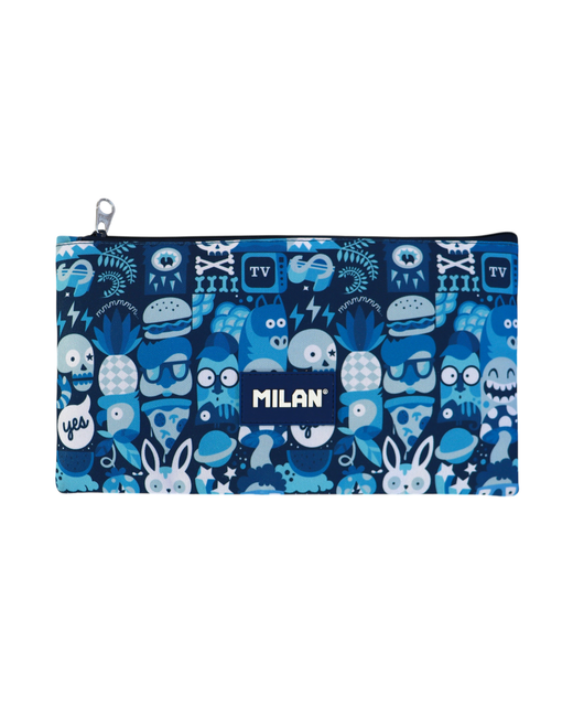 MILAN PENCIL CASE 340X170MM SCHOOL DAYS BLUE