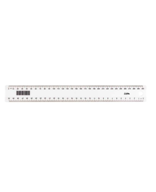 ICON OKIN RULER WHITE 30CM