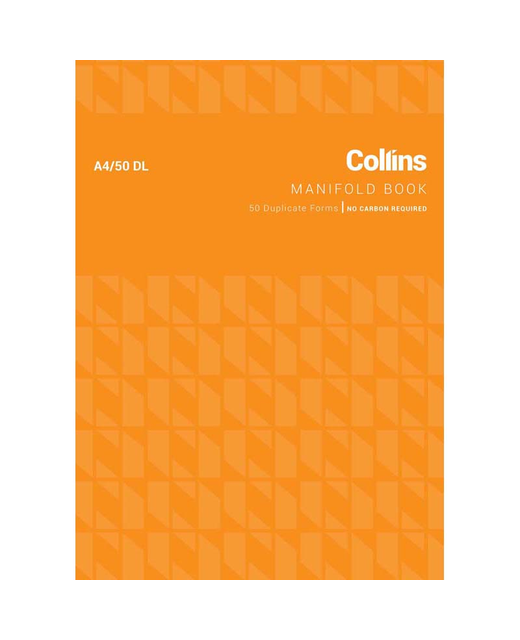 MANIFOLD BOOK COLLINS A4/50DL 50LF NCR