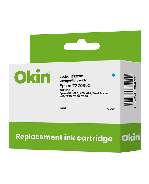okin Compatible Epson 220XL C13T294292 Cyan Ink Cartridge
